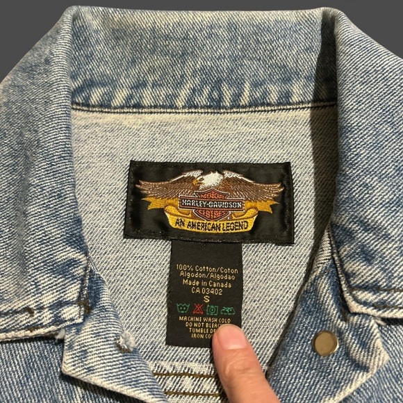 Harley-Davidson 100 Years ©️2003 Blue Denim Jacket - Picture 4 of 5
